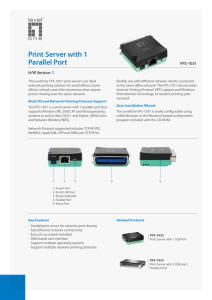 Print Server with 1 Parallel Port