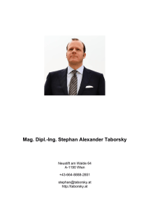Mag. Dipl.-Ing. Stephan Alexander Taborsky