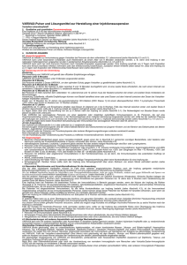 VARIVAX-Pulver und L&ouml;sungsmittel zur Herstellung einer