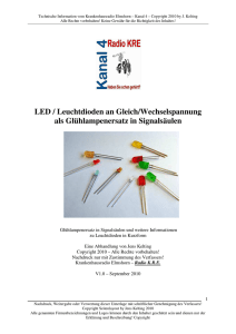 LED / Leuchtdioden an Gleich/Wechselspannung als