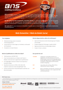 Web Entwickler / Web Architekt (m/w)