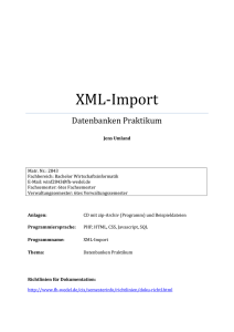 XML-Import Dokumentation - Studium