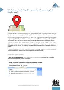 Google Maps Eintrag erstellen