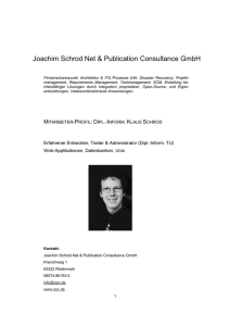 Profil - Joachim Schrod