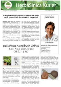 Das älteste Arzneibuch Chinas