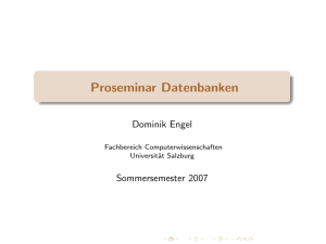 Proseminar Datenbanken