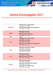 Serena Schulungsplan 2017