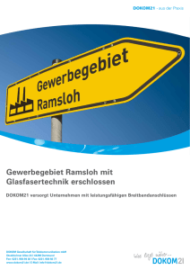 Gewerbegebiet Ramsloh mit Glasfasertechnik erschlossen