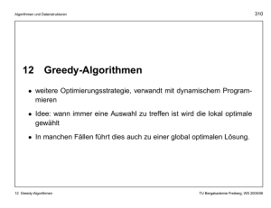 12 Greedy-Algorithmen - TU Bergakademie Freiberg