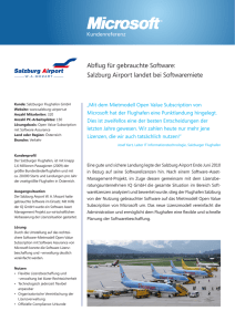Abflug für gebrauchte Software: Salzburg Airport landet bei