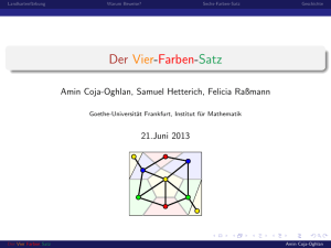 Der Vier-Farben-Satz - Institut für Mathematik - Goethe