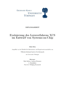 Evaluierung des Lernverfahrens XCS im Entwurf von Systems-on-Chip