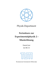 Ferienkurs Experimentalphysik 2 - Physik