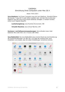 CADEMIA: Einrichtung Ihres Computers unter Mac OS X