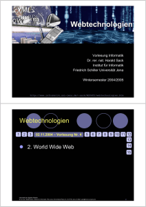 Webtechnologien - Friedrich-Schiller