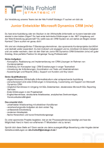 Junior Entwickler Microsoft Dynamics CRM (m/w)