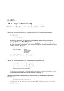 1.2 SQL als Datenbanksprache