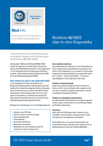 Med-Info Richtlinie 98/79/EG über InvitroDiagnostika