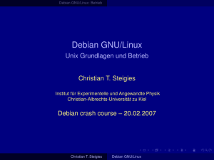 Debian GNU/Linux - Institut für Experimentelle und Angewandte