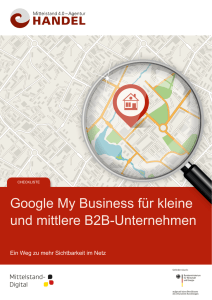 Checkliste – Google My Business für kleine und mittlere B2B