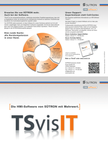 Die HMI-Software von SÜTRON mit Mehrwert. Erwarten Sie von