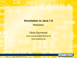 Annotation in Java 1.5