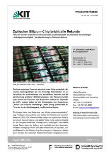 Optischer Silizium-Chip bricht alle Rekorde