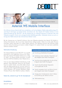 Asterisk WS Mobile Interface
