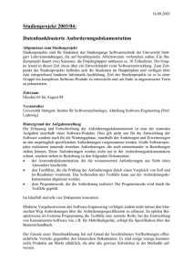 Studienprojekt 2003/04 - Institut für Softwaretechnologie
