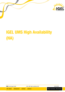 IGEL UMS High Availability (HA)