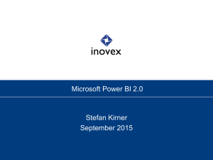 Microsoft Power BI 2.0 Stefan Kirner September 2015
