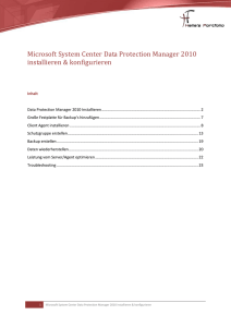 Microsoft System Center Data Protection Manager 2010 installieren