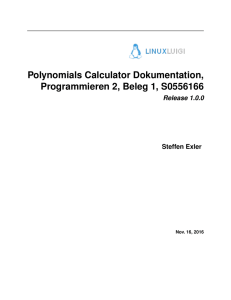 Polynomials Calculator Dokumentation