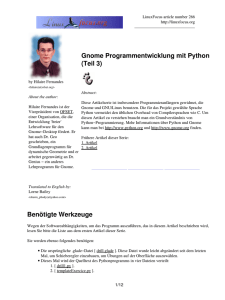 Gnome Programmentwicklung mit Python (Teil 3)
