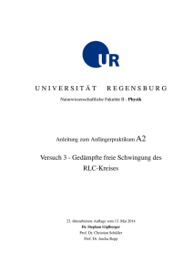 Versuch 3 - Uni Regensburg/Physik