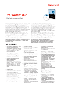 Pro-Watch® 3.81 - Honeywell Security