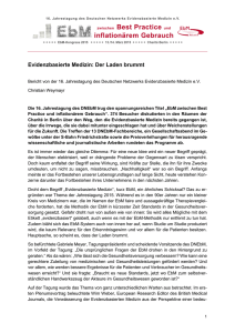 Der Laden brummt - Deutsches Netzwerk Evidenzbasierte Medizin eV