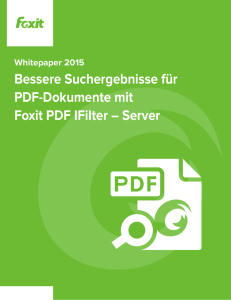 Foxit PDF IFilter - Server White Paper