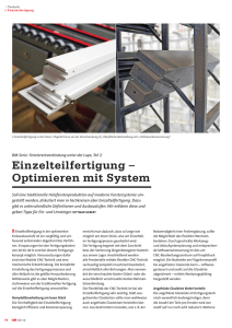 Einzelteilfertigung – Optimieren mit System