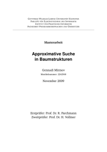 Approximative Suche in Baumstrukturen