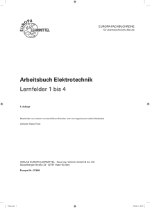 Arbeitsbuch Elektrotechnik Lernfelder 1 bis 4
