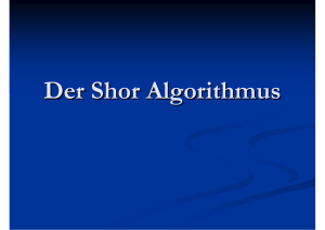 Der Shor Algorithmus - cond
