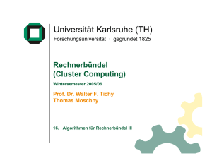 Vorlesung Rechnerbündel (Clustercomputing)