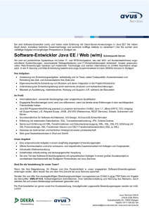Software-Entwickler Java EE / Web (w/m) Schwerpunkt Server
