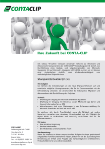 Sharepoint Entwickler (m|w) - CONTA-CLIP