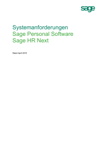 SageHRNext Systemanforderungen