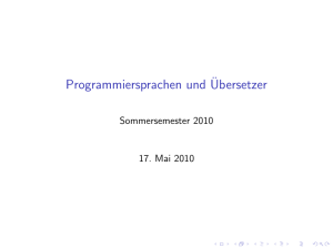 Programmiersprachen und Übersetzer