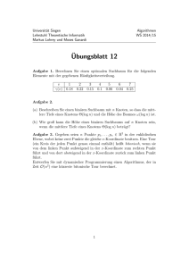 Ubungsblatt 12 - Universität Siegen
