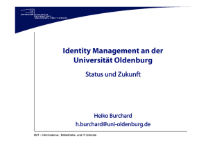 Identity Management an der Universität Oldenburg