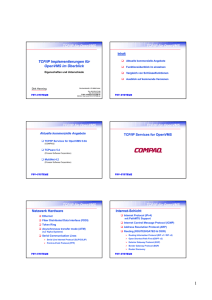 TCP/IP Implementierungen für OpenVMS im Überblick